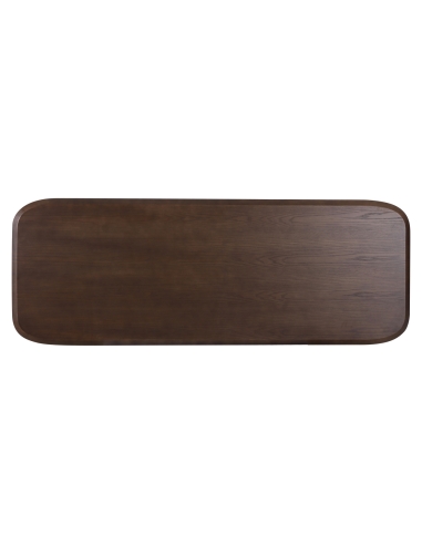 Table Haute Design Piètement Mixte Brun PRANCER