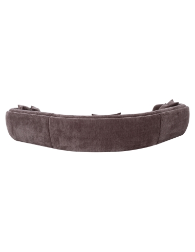 Geschwungenes Panoramisches Sofa Dunkelbraun GIANELLE