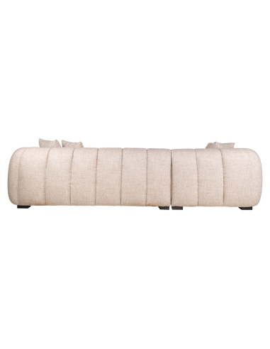 Canapé d'Angle Méridienne Gauche Tweed Crème NOVARO