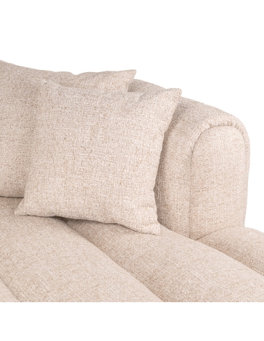 Divano angolare con chaise longue destra Tweed crema NOVARO