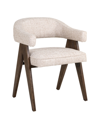 Designstuhl Umschließender Tweed Creme MORI