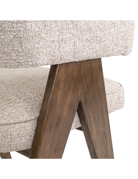 Enveloping Tweed Cream MORI Design Chair
