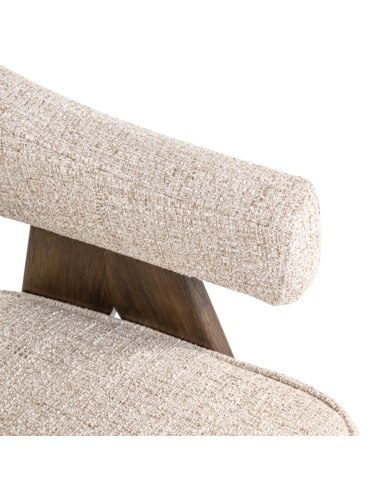 Enveloping Tweed Cream MORI Design Chair