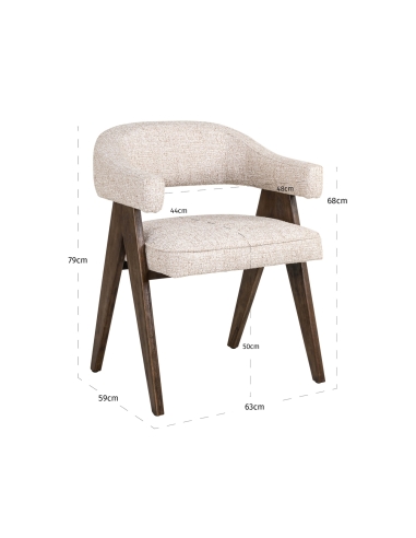 Enveloping Tweed Cream MORI Design Chair