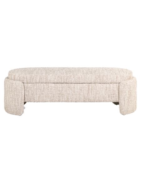 Panca contenitore in tessuto bouclé beige CUPID