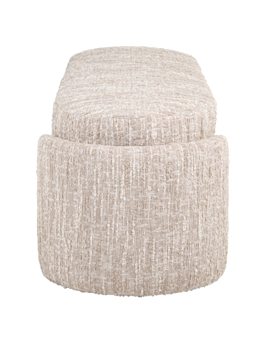 Panca contenitore in tessuto bouclé beige CUPID