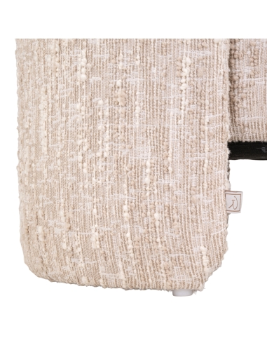 Banc Coffre de Rangement Tissu Bouclé Beige CUPID