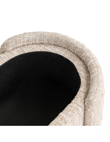 Panca contenitore in tessuto bouclé beige CUPID