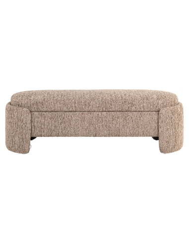 Banc Coffre de Rangement Tissu Texturé Moka CUPID
