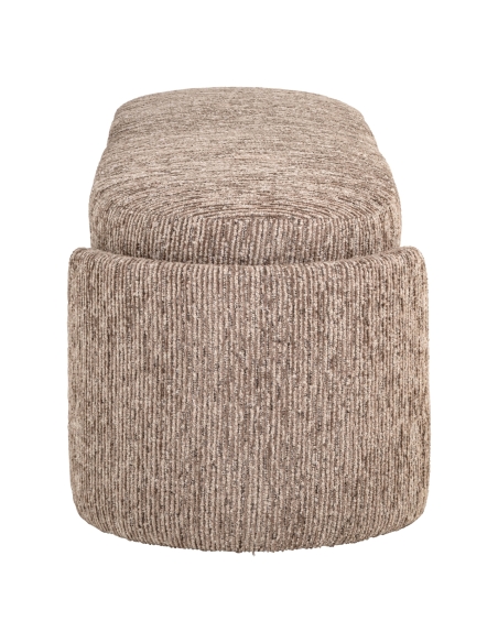 Banc Coffre de Rangement Tissu Texturé Moka CUPID