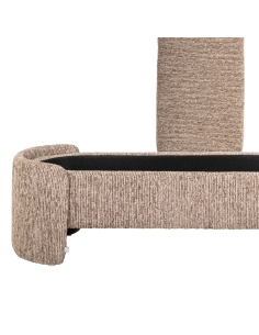 Textured Fabric Storage Bench Moka CUPID 2