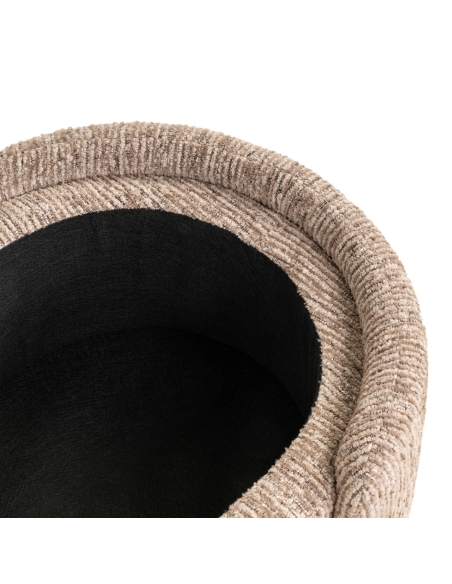 Banc Coffre de Rangement Tissu Texturé Moka CUPID