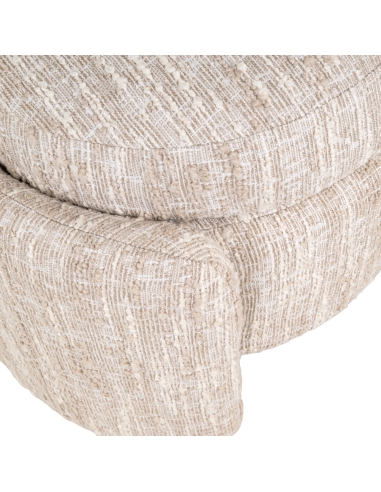 Pouf Coffre de Rangement Tissu Bouclé Beige CUPID