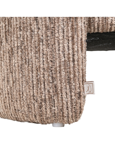 Textured Fabric Storage Ottoman Mocha CUPID