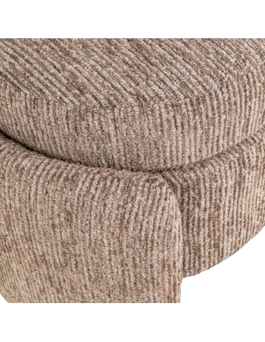 Pouf Coffre de Rangement Tissu Texturé Moka CUPID