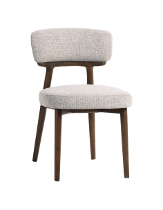 Silla tapizada de tela natural haya BASKER (lote de 2) 2