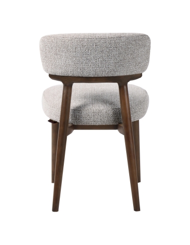 Tufted Natural Fabric Beech Chair BASKER (Set of 2)