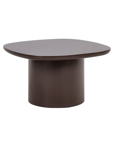 Table d'Appoint Laquée Galet Chocolat ALMUNDI