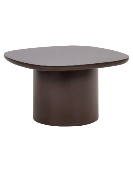 Table d'Appoint Laquée Galet Chocolat ALMUNDI