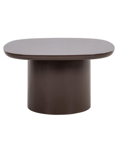 Table d'Appoint Laquée Galet Chocolat ALMUNDI