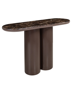 Console Laquée Effet Marbre Emperador ALMUNDI