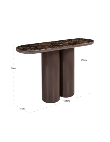 Console laccata effetto marmo Emperador ALMUNDI