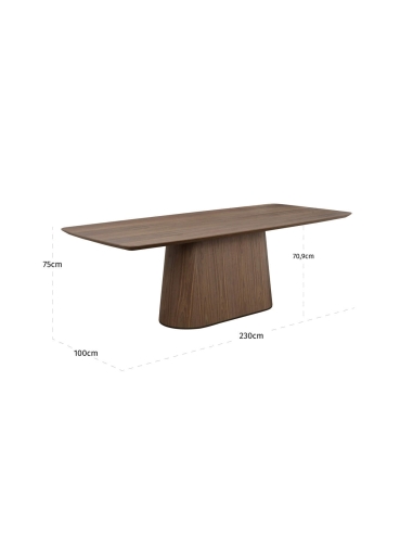 Table à Manger Noyer Format Généreux 230 WINDSOR