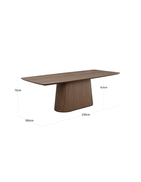 Eettafel Notenhout Royaal Formaat 230 WINDSOR