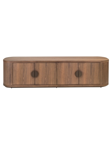 TV cabinet Walnut Veneer Soft-Close WINDSOR