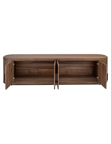 TV cabinet Walnut Veneer Soft-Close WINDSOR
