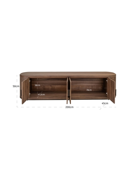 Mueble TV Chapado en Nogal Cierre Suave WINDSOR