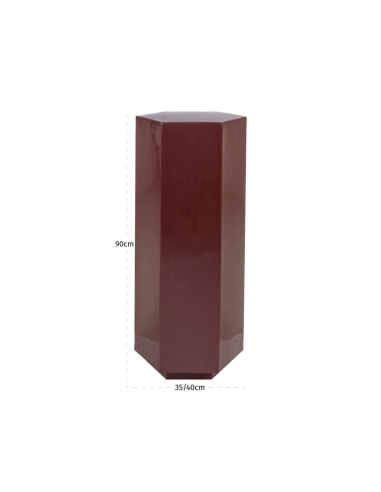 Columna decorativa hexagonal arena marrón LORA