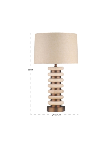 Candeeiro de Mesa Coluna Travertino Natural BLAIR