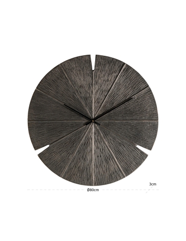 Wandklok met getextureerd bronzen design BLAISE