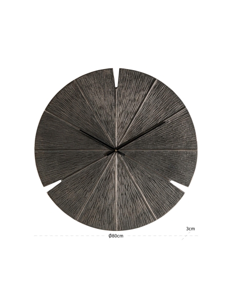 Wandklok met getextureerd bronzen design BLAISE