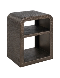 Mesa de Cabeceira Aberta Acabamento Bronze Texturado DORMA