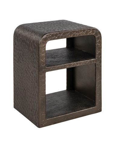Table de Chevet Ouverte Finition Bronze Texturé DORMA