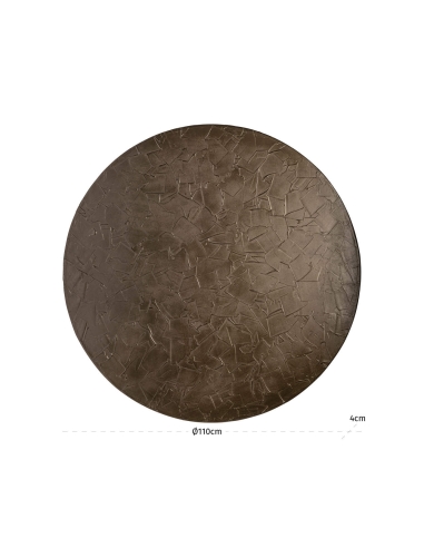 Disco Decorativo de Parede Acabamento Bronze Texturado DIGA