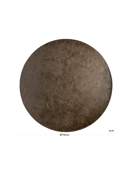 Decoratieve wandschijf met getextureerde bronzen afwerking DIGA