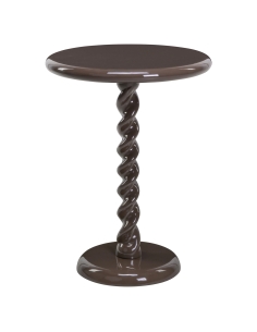 Table d'Appoint Colonne Torsadée Châtaigne CASPIAN
