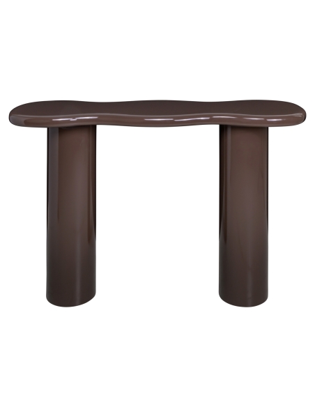 Cordelia Wavy Lacquered Chestnut Console Top