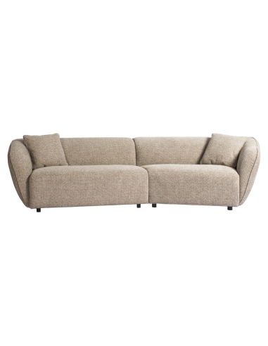 3-Seater Sofa Natural Fabric Textured Weave ARMAND