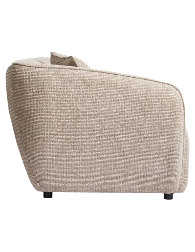 3-Seater Sofa Natural Fabric Textured Weave ARMAND