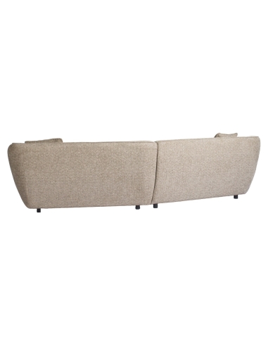 3-Seater Sofa Natural Fabric Textured Weave ARMAND