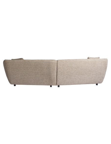 3-Seater Sofa Natural Fabric Textured Weave ARMAND