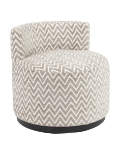 Poltrona rotonda design motivo chevron sabbia FRANNY 2