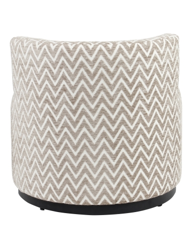 Runder Design-Sessel mit Chevron-Muster Sand FRANNY