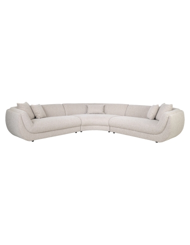 Ecksofa mit geschwungener Form, großzügiger Naturstoff GIANELLE