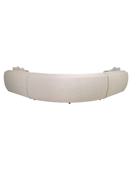 Curved Corner Sofa in Natural Generous Fabric GIANELLE