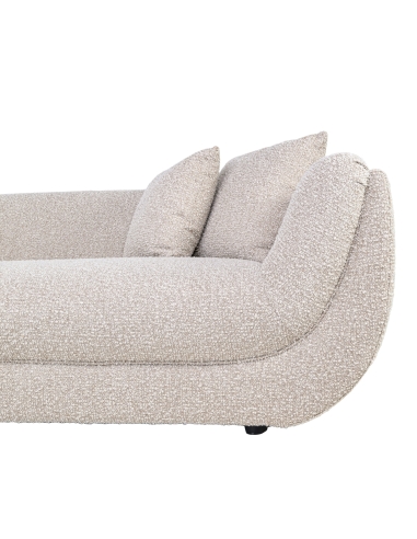 Canapé d'Angle Courbe Tissu Naturel Généreux GIANELLE
